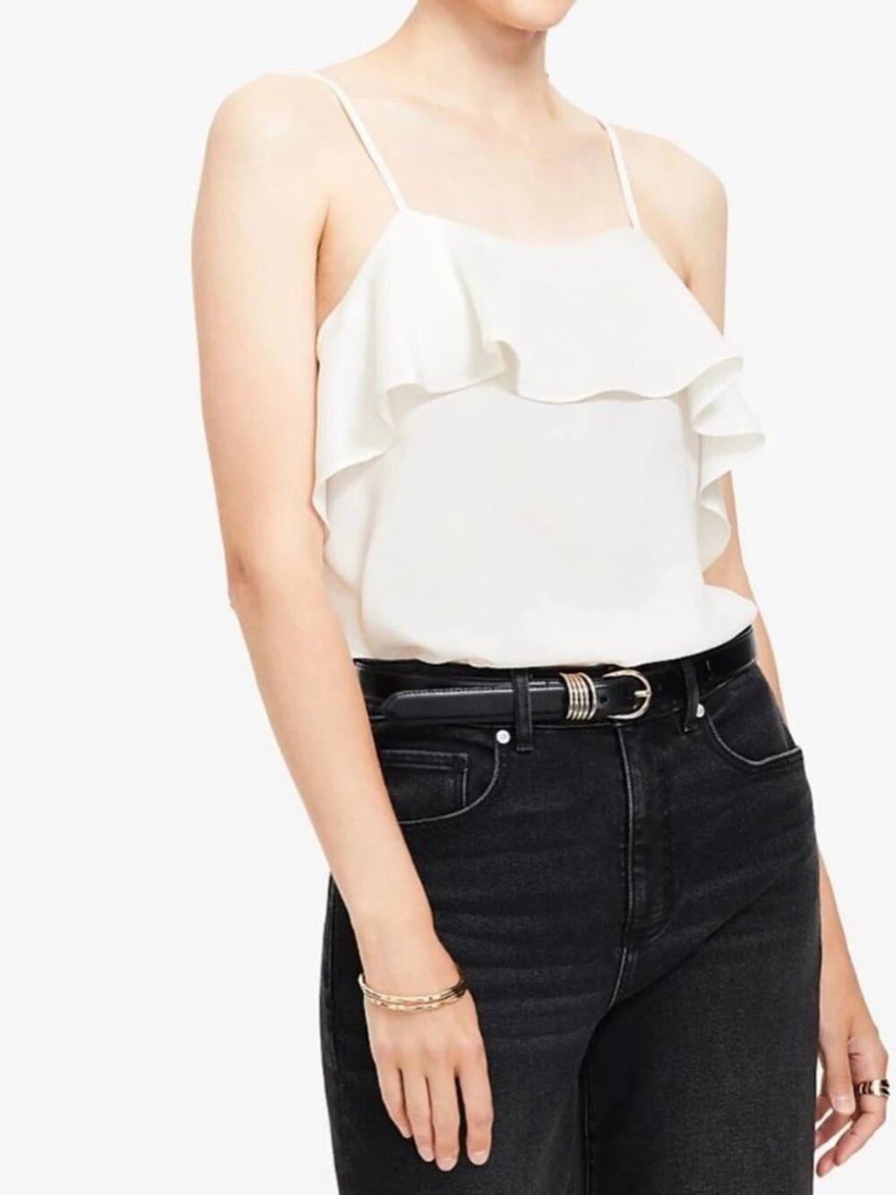 LOFT Ruffle Square Neck Cami (S) - Picture 12 of 12